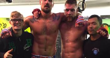Hannes Ezelius och Jonathan Hammar tävlade på Southside Muaythai 29 oktober 14962500_10154142849703525_2102891991_n
